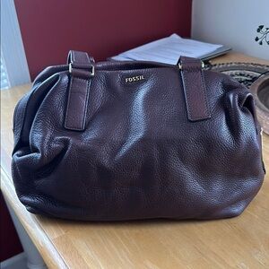 Fossil Brown Leather Handbag